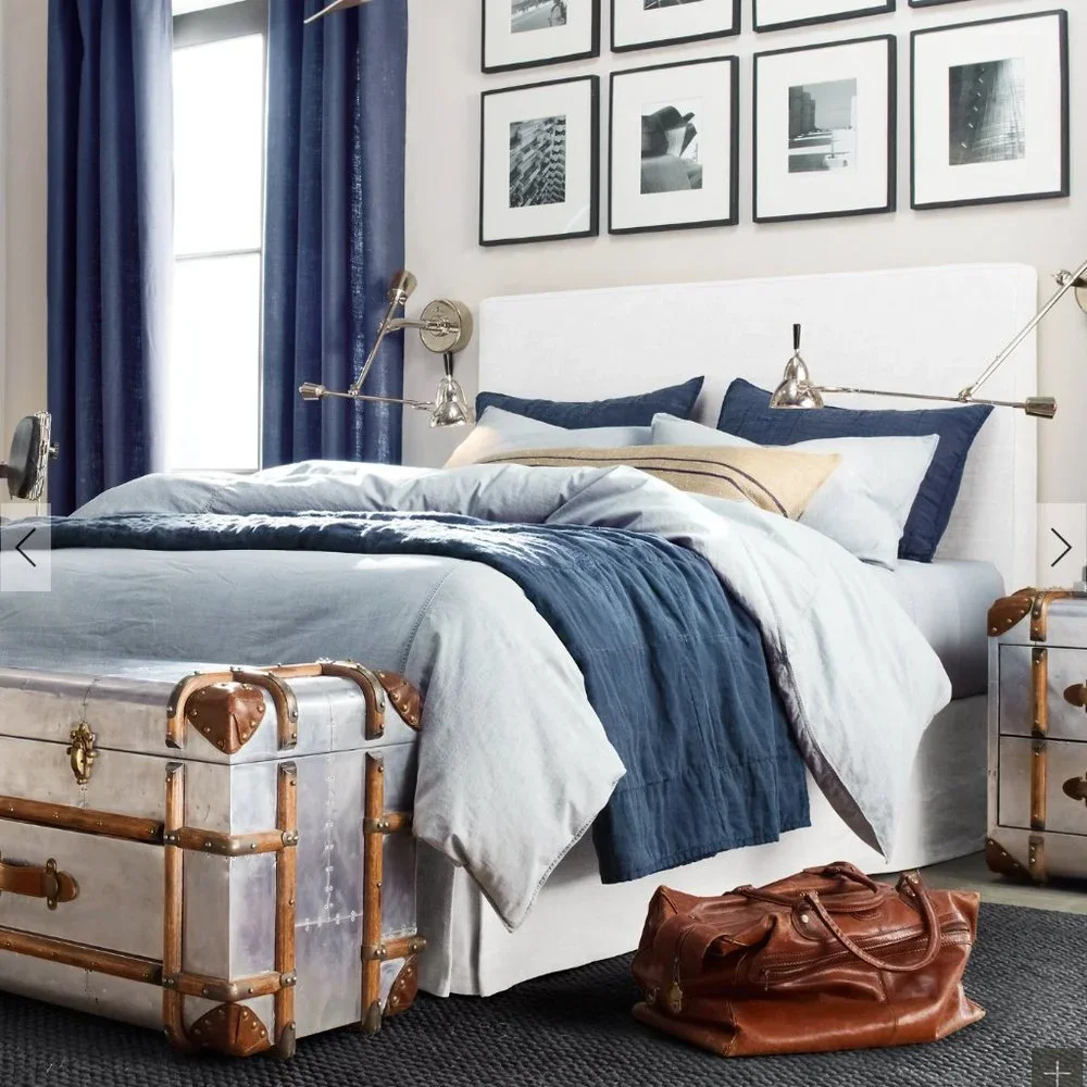 Restoration Hardware Chambray Duvet King in the color fog